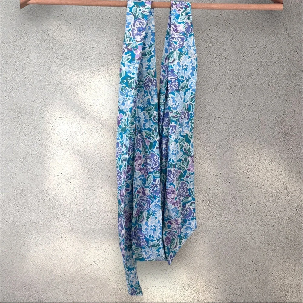 Vtg LAURA ASHLEY Floral Puff Sleeve Square Neck Cotton Cottagecore Dress Sz US 6 - Picture 7 of 8